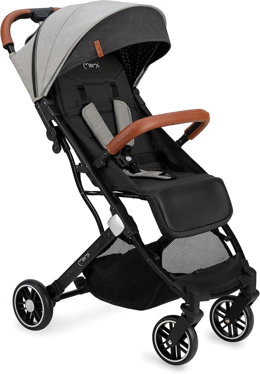 MoMi ESTELLE Vanaf 6 maanden (tot 15 kg), inklapbare kinderwagen met 5-punts riem, boodschappenmand, telescoopstang, inklapbaar