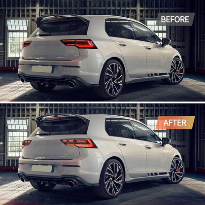 VLAND Achterlichten compatibel met Golf MK8 Golf 8 2020-2023, met E-keurmerk, 1 set bestuurders- en passagierszijde (gerookt)