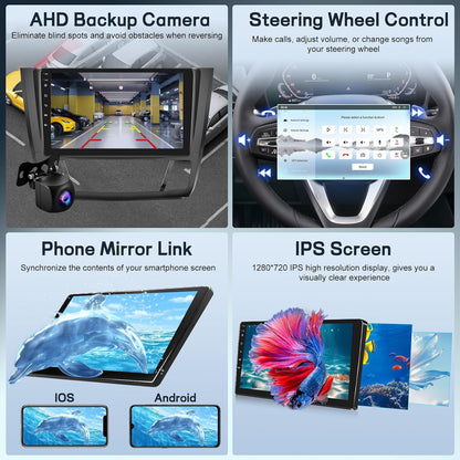 4G+64G 8 Core Qualcomm Car Radio for BMW 1 Series E81 E82 E87 E88 2008-2012 with Wireless Carplay & Android Auto, 9 Inch Android Car Stereo with WiFi/GPS/Bluetooth 5.1/DPS Hi-Res/FM RDS Radio
