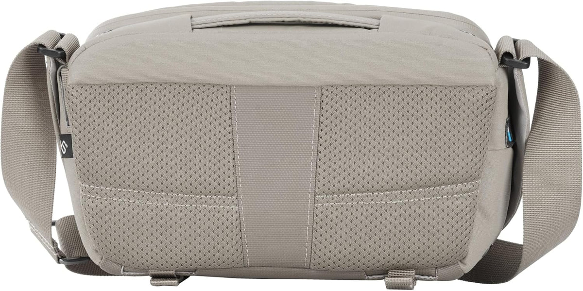 Camera Schoudertas – Cameratas – Fototas – Fotografentas – Schoudertas Voor Camera – Crème, 4 Liter – Voor APS-C Of Kleine Full-Frame Camera Met Maximaal 2 Lenzen – 8 Inch Tabletvak En Regenhoes