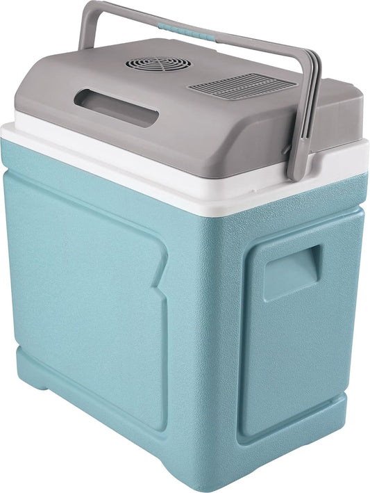 C.A.O. - Elektrische koelbox Multiconnect (12 V/220 V/USB) 30 liter van PP+PU HDPE - kleur grijs/blauw - lengte 46 cm - breedte 30 cm - hoogte 49 cm