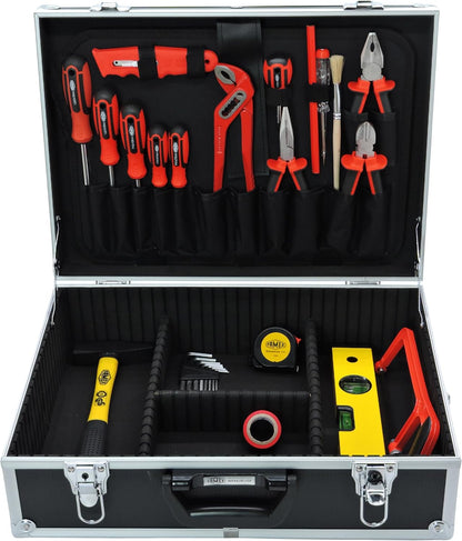 Aluminium Gereedschapsset – Gereedschapskoffer – Dopsleutelset – Handgereedschap – Montageset – 126-Delig – Robuuste Aluminium Koffer – Chroom-Vanadium Staal