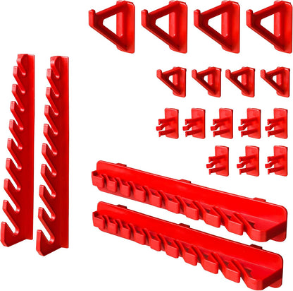 Botle Gereedschapswand, 1728 x 780 mm, stapelboxen, gereedschapshouders, wandplaat met houderrails, voor garage, magazijn, werkplaats en hobby