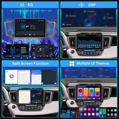[2+64G]Android 13 Car Stereo for Toyota RAV4 2013-2019 with Wireless Carplay & Android Car, 10.1 Inch Touch Screen Car Radio with WiFi GPS Mirror Link DSP FM/RDS Radio SWC + AHD Rear View Camera