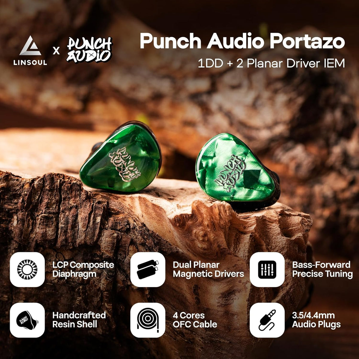 In-Ears – Oordopjes, Oortjes, IEM Oortjes, In-Ear Monitors – Hybride 1 Dynamische + 2 Planaire Drivers – Afneembare Kabel Met 3,5 Mm En 4,4 Mm Aansluiting
