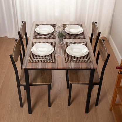 Versa Amaia Eettafel voor keuken, terras, tuin of eetkamer, Afmetingen (H x B x H) 76 x 80 x 120 cm, Hout en Metaal, Kleur Zwart
