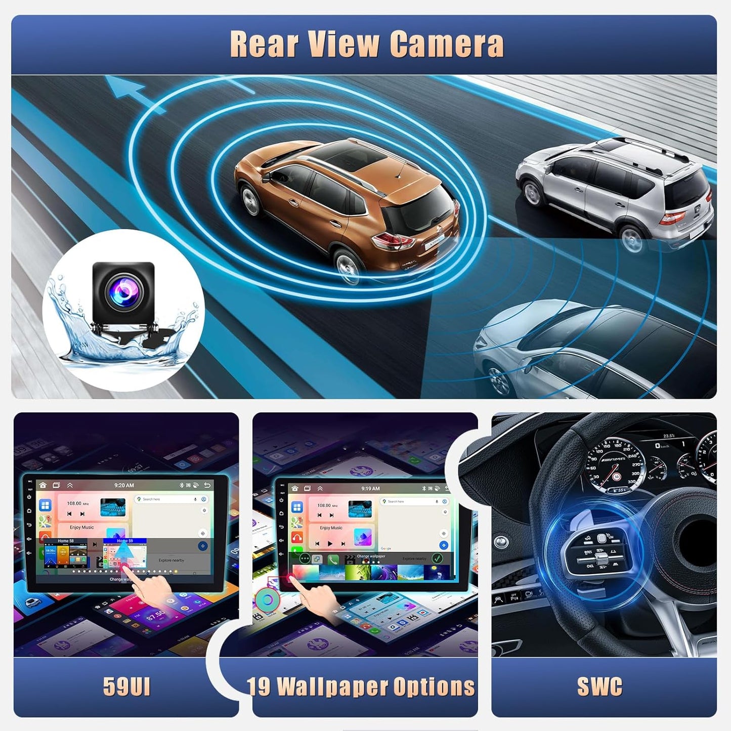Autotuner – Autoradio – Android Radio – Navigatiesysteem – Multimedia Speler – 9 Inch Touchscreen – Draadloze CarPlay & Android Auto