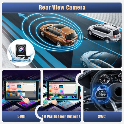 Autotuner – Autoradio – Android Radio – Navigatiesysteem – Multimedia Speler – 9 Inch Touchscreen – Draadloze CarPlay & Android Auto