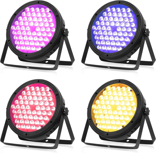 BETOPPER 120W LED Par Light RGBW 4-in-1 Stage Light Moving Head Led Par Spotlight with DMX 512, Sound Activated LED Flood Light Disco Light Party Light Stage Lighting DJ Lights for Bar