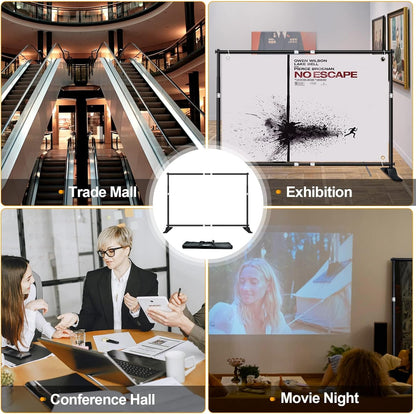 EMART Bannerstandaard 3 x 2,4 m, Verstelbaar Achtergrondsysteem, Achtergrondstandaard voor Fotostudio, Portretfotografie en Productfotografie, Fotografie - Upgraded