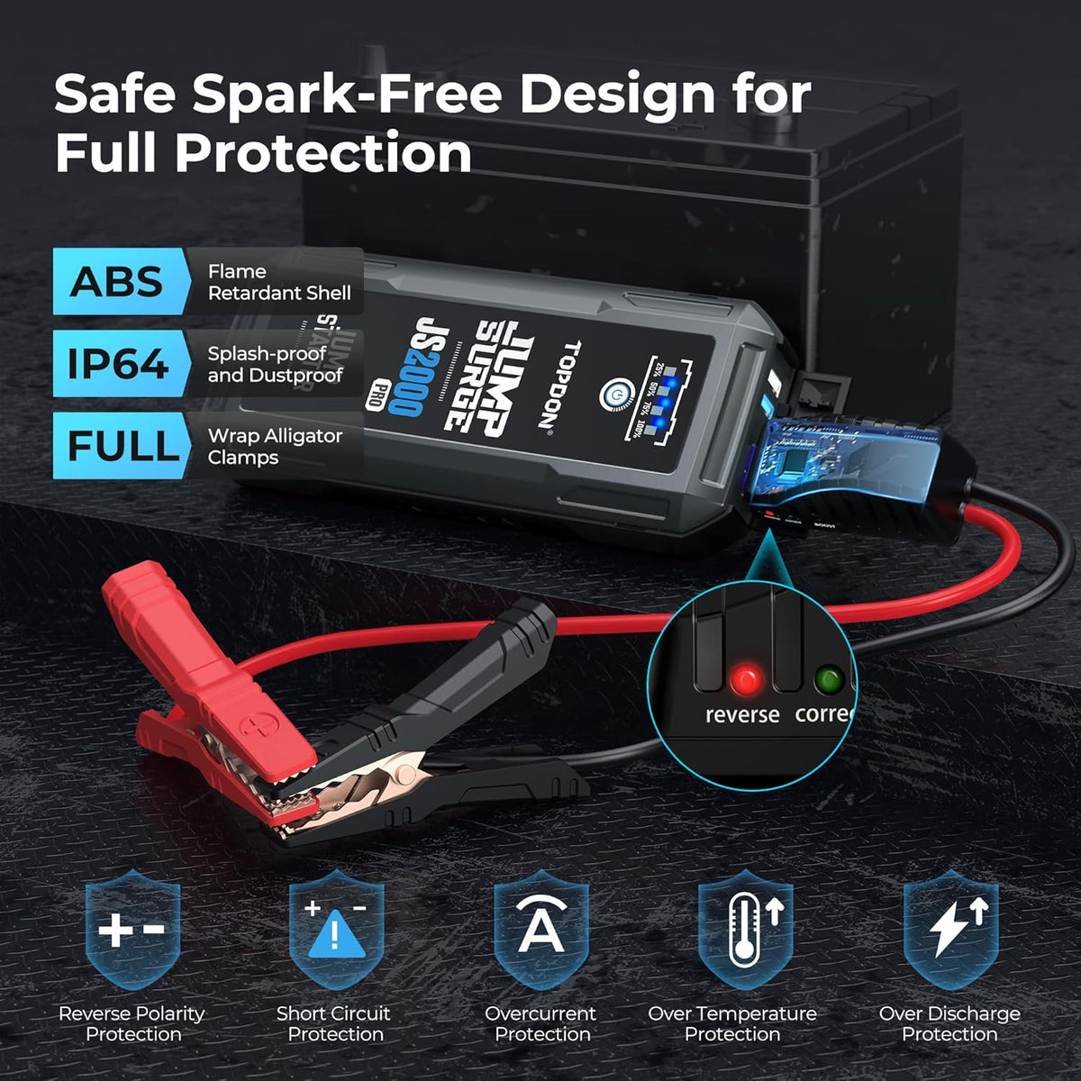Jump Starter – Startbooster – Starthulp – Accubooster – Noodstarter – Snelle Startboost Bij Lege Accu – Draagbaar En Compact