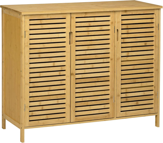 HOMCOM shoe rack, shoe storage with anti-tilt protection for up to 16 pairs of shoes, 8 shelves, 100 x 35 x 80 cm - QUORE