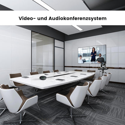 TONGVEO 20-voudige zoom conferentieruimte-camerasysteem, video- en audioconferentiesysteem, 20-voudige optische zoom, USB 3.0, HDMI PTZ-camera en conferentieluidspreker met microfoon voor grote