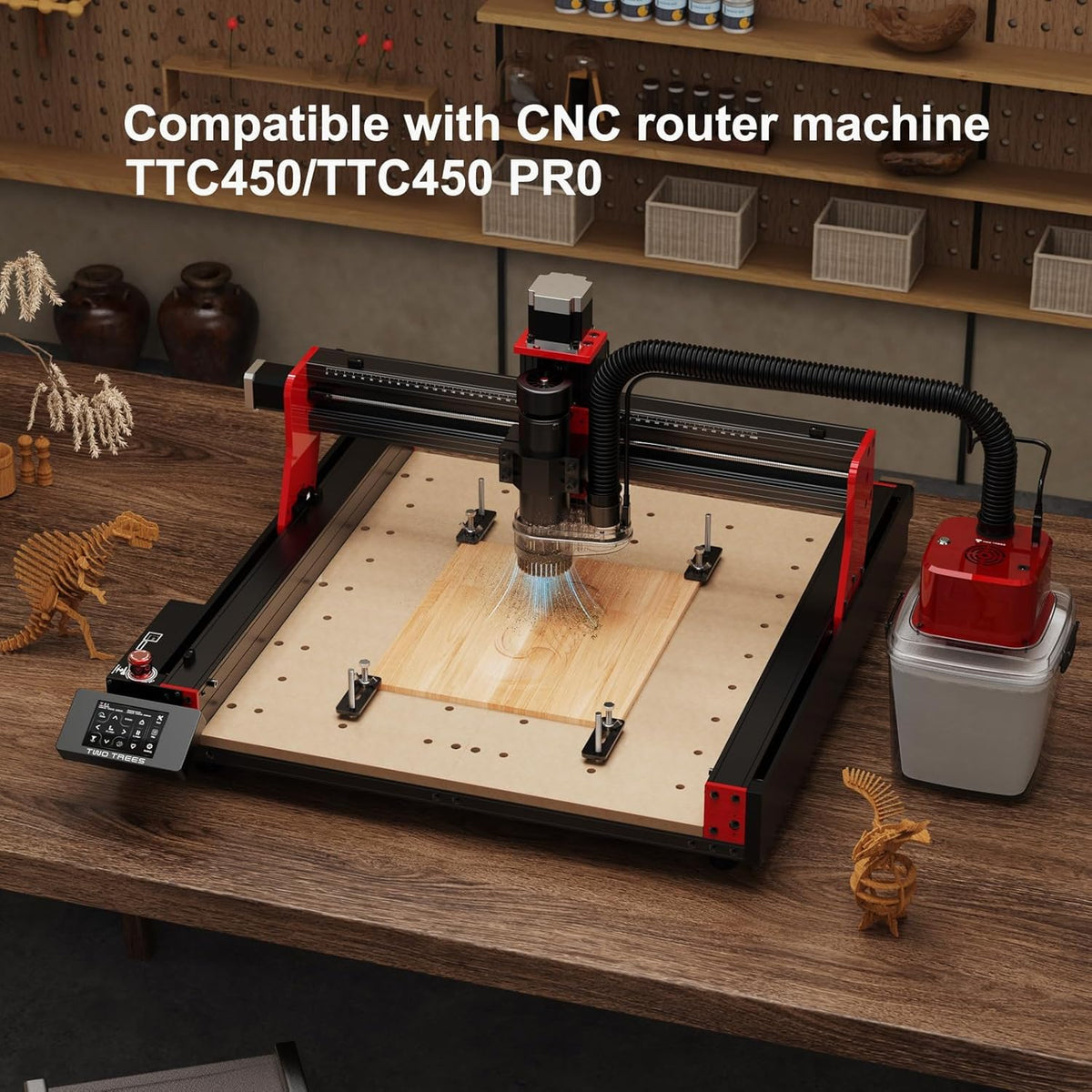 Twotrees TTC 450 Pro CNC graveermachine stofzuiger voor 775/500W spindelmotor voor TTC 450 stofzuiger monster