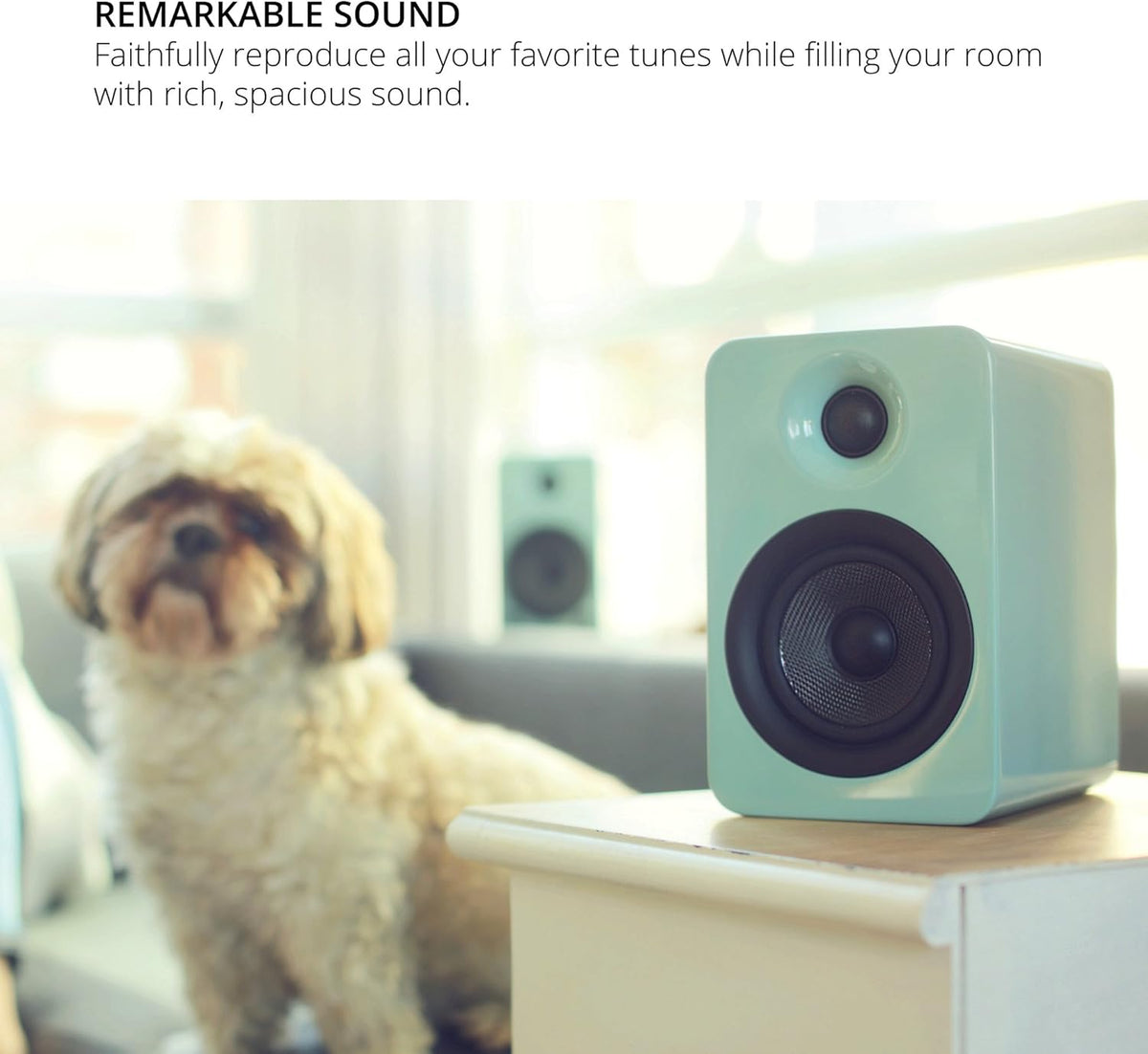 Kanto YU4MW luidsprekers met Bluetooth-voeding - 140 watt - Phono-voorversterker (matwit)