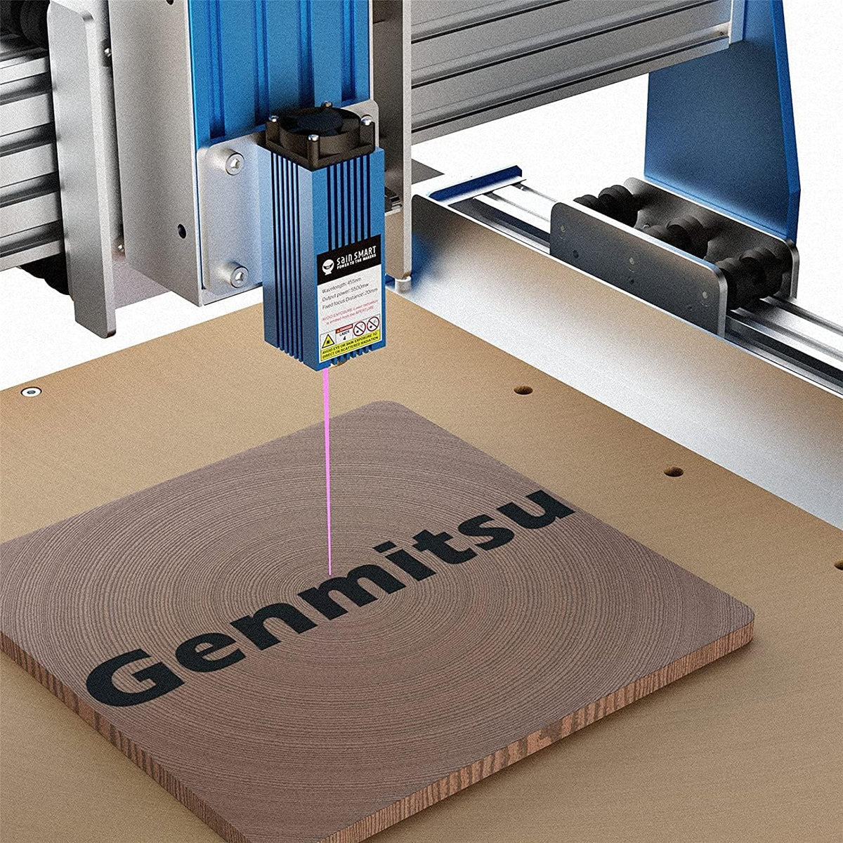 Genmitsu 5.5W 450nm blauw-Violet licht Lasermodule Kit voor Genmitsu CNC frezen/graveren Machine PROVerXL 4030, 3020-PRO MAX & 3018-PRO