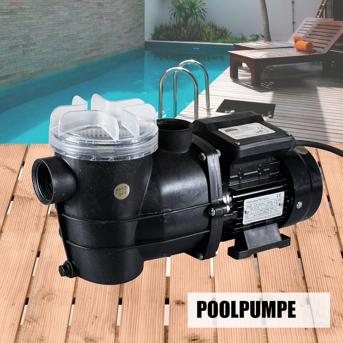 MAUK® Pool zandfilterinstallatie | incl. zwembadpomp | 7500 l/h - 60 m³ blauw