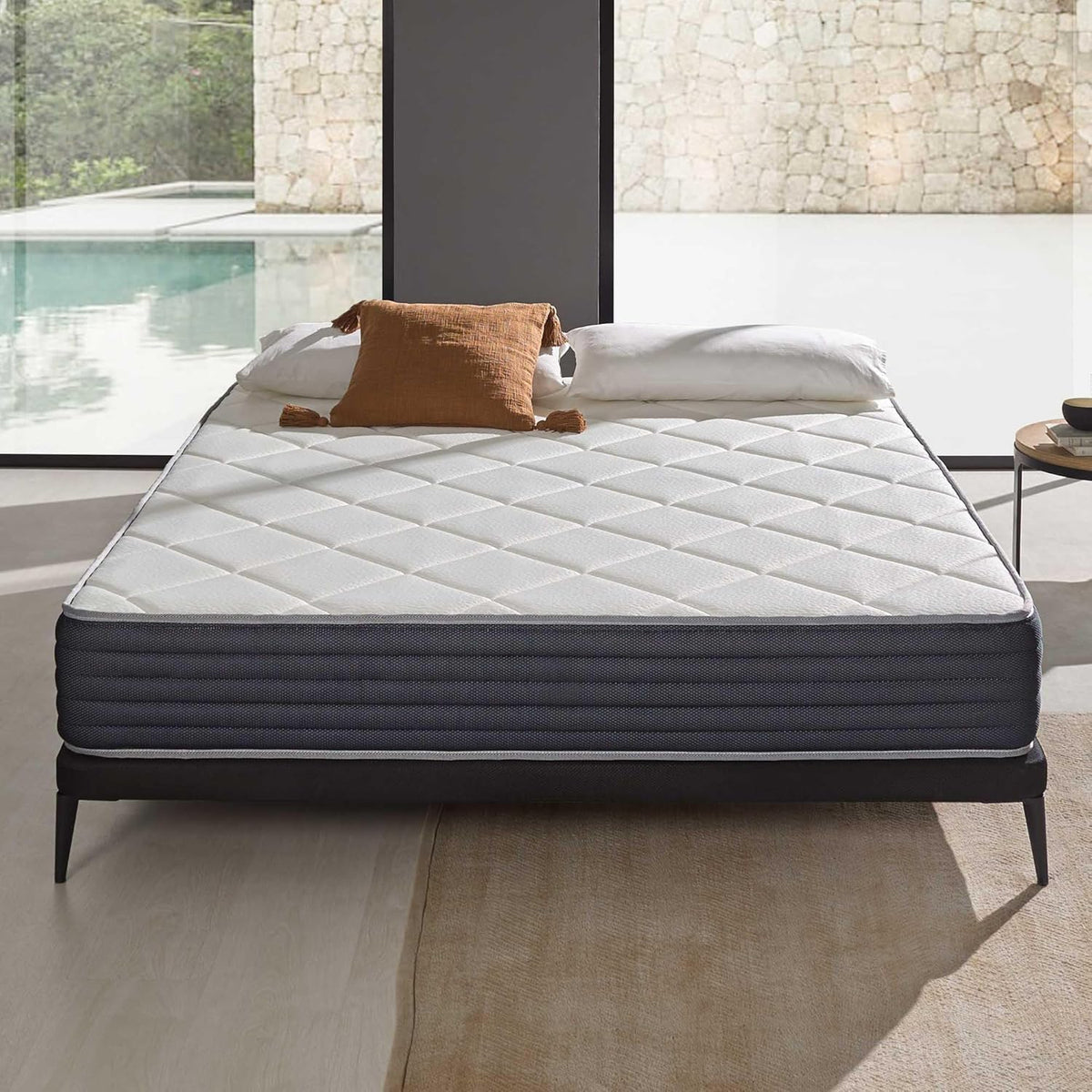 naturalex Supervisco | Soothing Contoured Supportive Memory Foam Mattress | EU Size 160x200cm | Prevents Cervical and Lumbar Pain | Enhanced Airflow for Added Freshness | Certified Pure