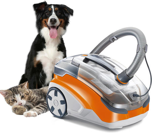 Cilinderstofzuiger – Stofzuiger – Nat en Droogreiniger – Dierenhaarverwijderaar – Waszuiger – 1700W Krachtige Motor – Waterfiltratiesysteem Zonder Stofzak