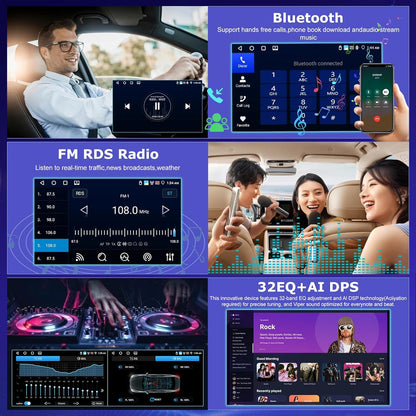 Android 4G+64G Car Stereo for Mercedes Benz C/GLK Class W203 W209 C180 C200 2005-2009, 9 inch Touchscreen Car Radio with Wireless Carplay & Android Auto/Bluetooth 5.0/WiFi/GPS/32EQ