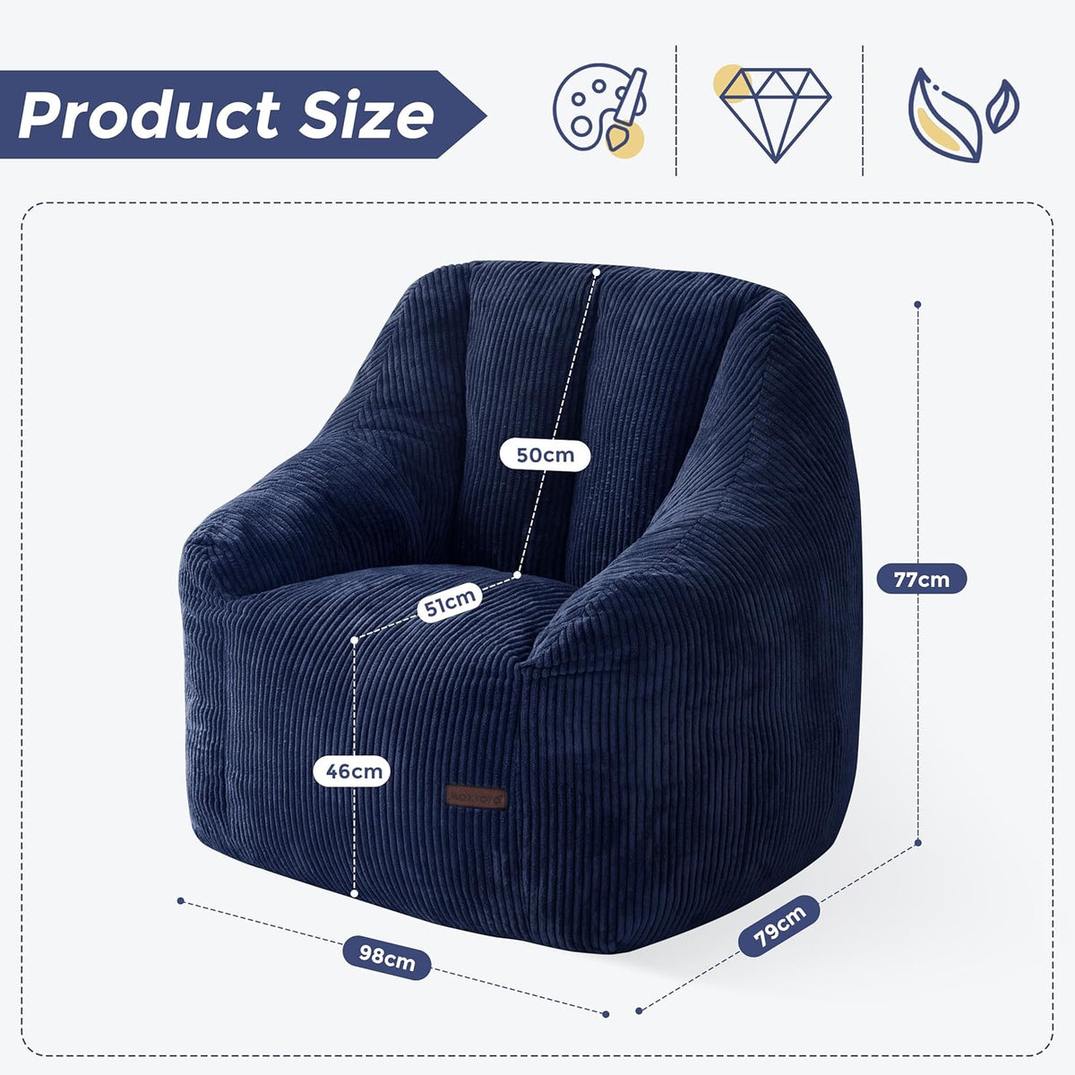 MAXYOYO Rope Puff met schuimvulling – Moderne, ergonomische en comfortabele bank, poef voor volwassenen en kinderen, fauteuil voor woonkamer en slaapkamer