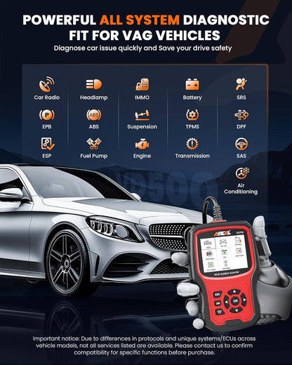 OBD2 Diagnose Tool – Auto Scanner – Foutcode Uitlezer – Autodiagnose Scanner – Auto Diagnoseapparaat – Real-Time Live Data – Breed Compatibel en Gebruiksvriendelijk
