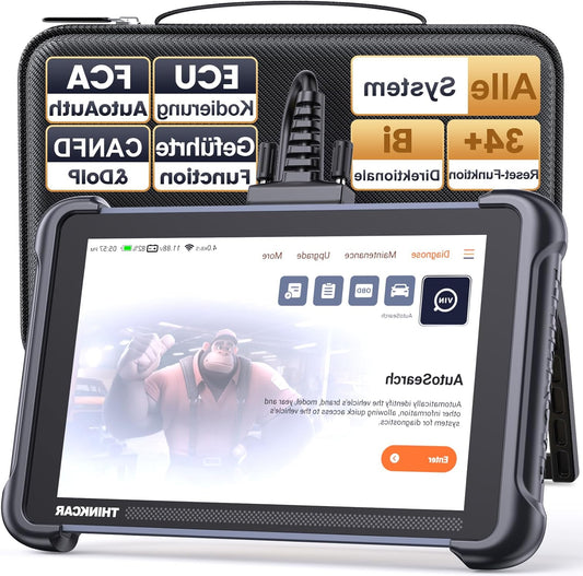 ThinkScan 689 OBD2 Diagnostic Device, Car with 34 Reset Function + Full System Diagnostics, Car Reader for Active Testing, Advanced ECU Coding/BI Directional Control - QUORE