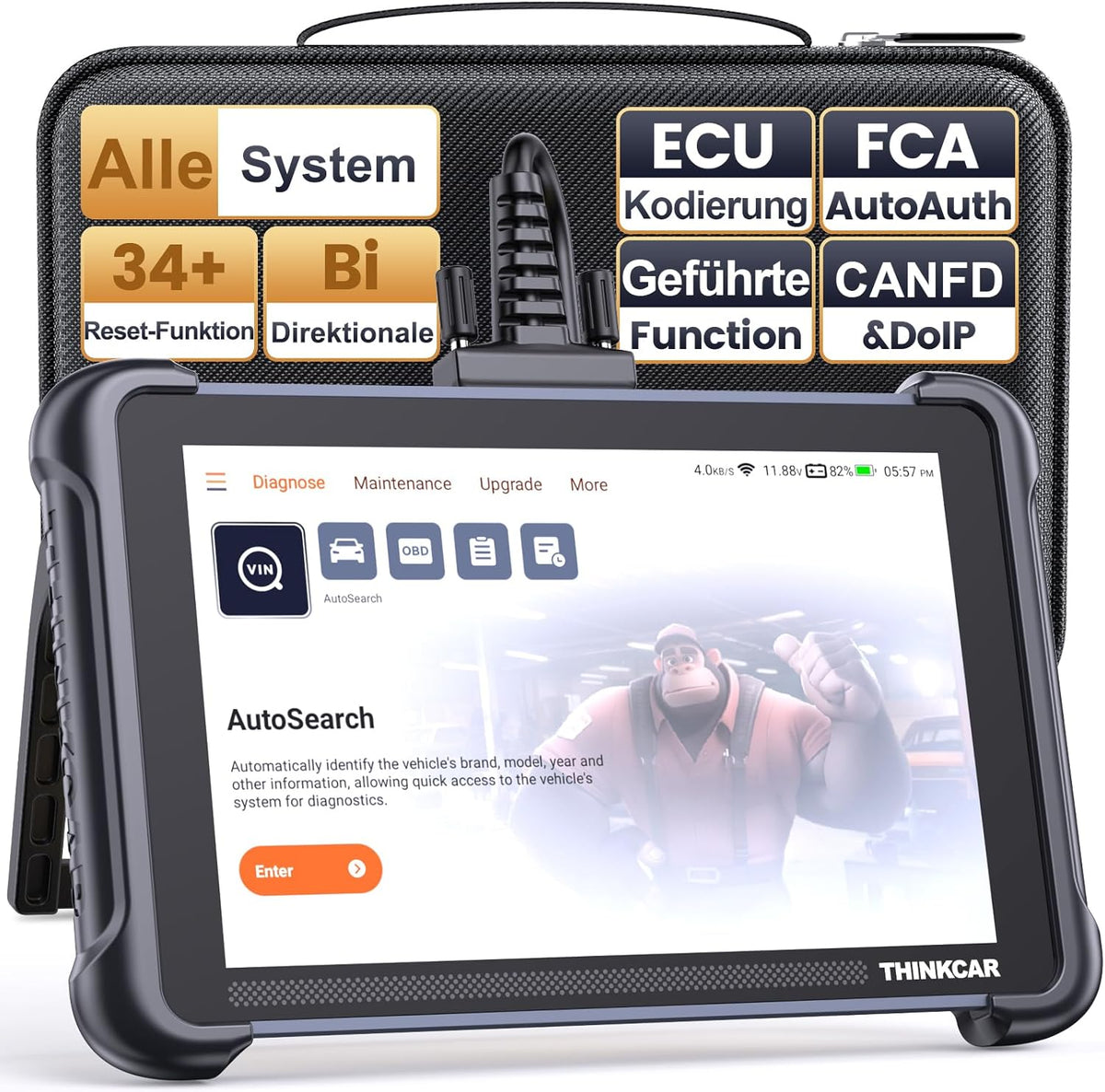 ThinkScan 689 OBD2 diagnoseapparaat, auto met 34 resetfunctie + volledige systeemdiagnose, uitleesapparaat auto voor actief testen, geavanceerde ECU-codering/BI-directionele besturing