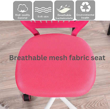 FurnitureR 2 stuks Home Office Chair, Ergonomische Verstelbare Hoogte Swivel Rolling. Kleurrijke computerstoel voor thuiskantoor, roze, metaal, roze, 38,5 cm x 40 cm x 75-87 cm