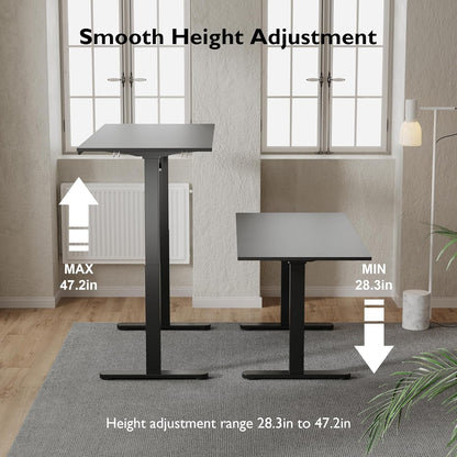 BONTEC Height Adjustable Electric Desk Height Adjustable Stable Standing Desk - QUORE