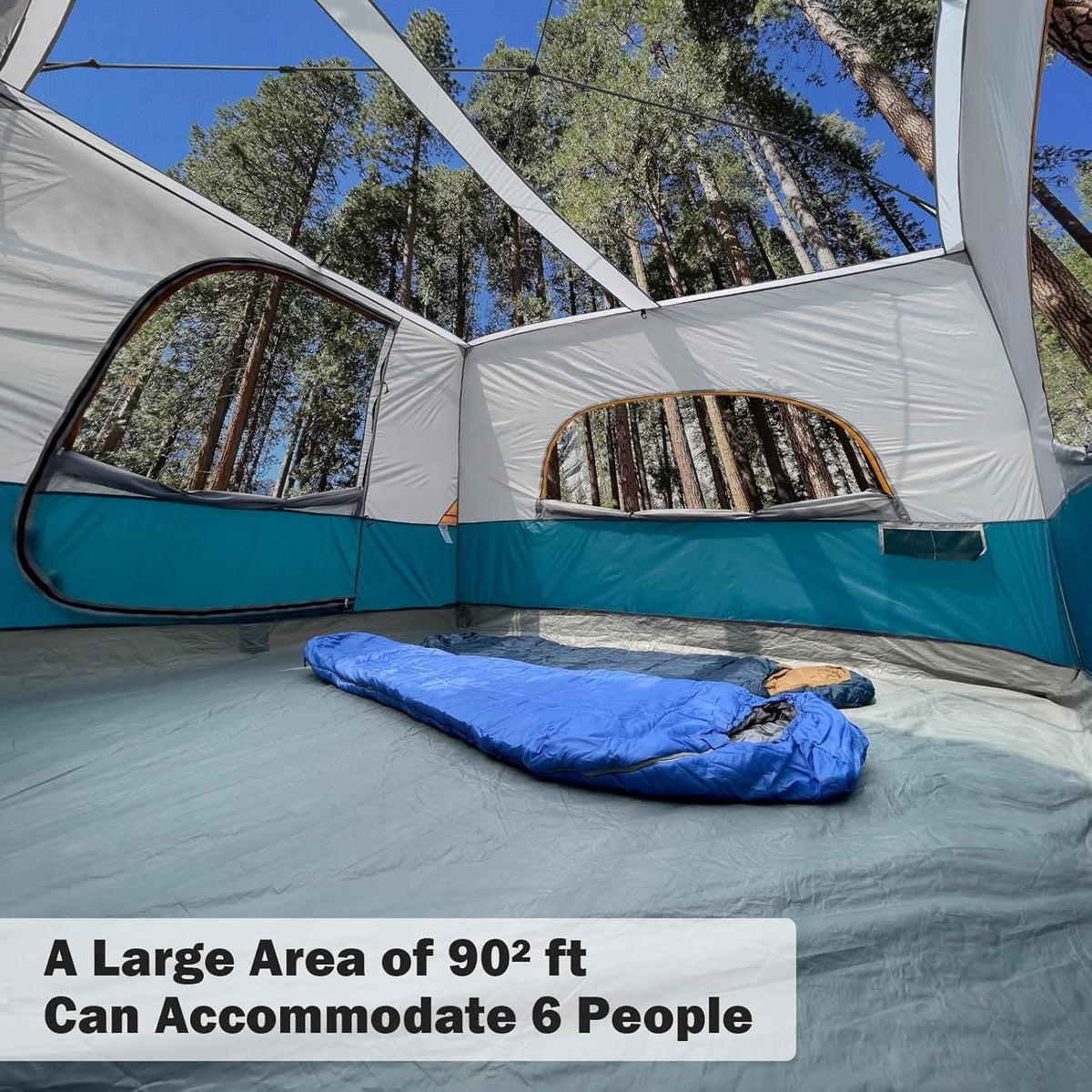 UNP Binnentent voor 10' x 10' pop-up luifel|Gazebo/ingenaaide vloer en volledig geventileerd dak met 1 gaasdeur en 3 grote gaasramen eenvoudige installatie exclusief luifelframe