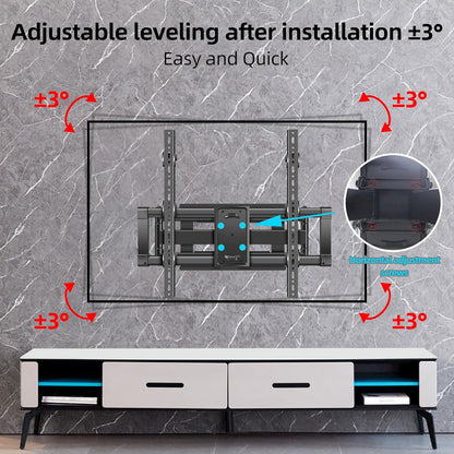 85 86 90 98 Full Motion TV Muurbeugel voor 55-100 Inch Televisie LED, Dual Articulating Arms Heavy Duty Mount, Swivel Tilt tot 80kg (176 lbs) Max VESA 800x600mm DY999