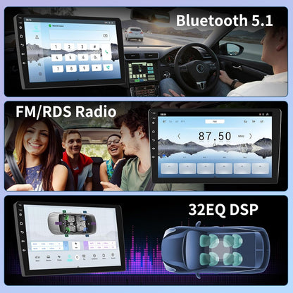 4G+64G 8-Kern Qualcomm Android 15 autoradio voor Hyundai IX35 2010-2015 met Navi Carplay Android Auto, 9 inch 2Din-autoscherm met GPS WIFI Bluetooth FM/RDS Radio DSP SWC Camera+MIC