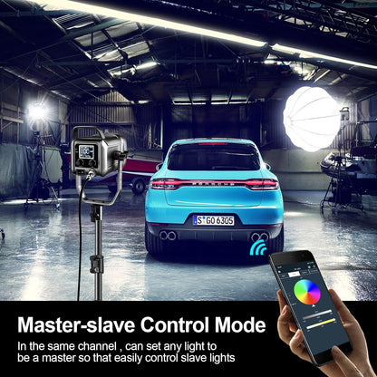 GVM 150W RGB videolamp met softbox, 2700K~7500K fotografie continu licht, LED videoverlichting met 8 lichtscènes, Bowens LED studiolamp voor YouTube streaming, studiofotografieverlichting