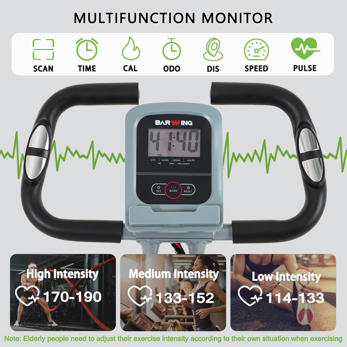 Hometrainer – Fitnessfiets – Spinningfiets – Indoor Bike – Opvouwbare Hometrainer – Magnetische Weerstand 16 Niveaus – Volledig Verstelbaar Zadel en Stuur
