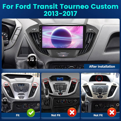 2G+64G Android Car Stereo for Ford Transit Tourneo Custom 2013-2021 with Wireless Carplay & Android Auto, 9 Inch Touch Screen Car Radio with WiFi, GPS Navigation, Bluetooth, FM RDS