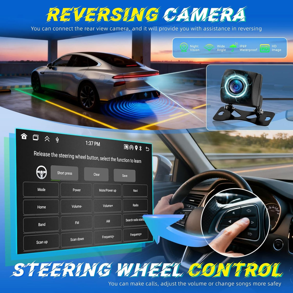 <font dir="auto" style="vertical-align: inherit;"><font dir="auto" style="vertical-align: inherit;">        Car Radio for VW Volkswagen Jetta Passat Seat Golf Tiguan Skoda Polo, [2G+64G] 9 Inch Touchscreen Wireless Carplay & Android Auto Car Stereo with B