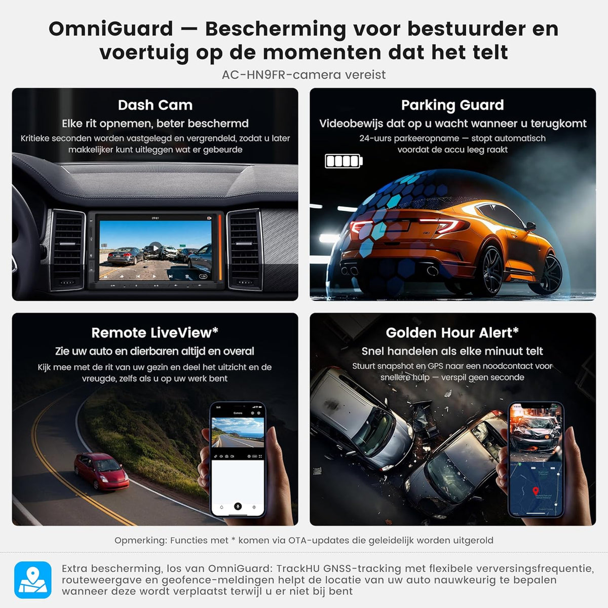 ATOTOZONE Android 2 DIN Autoradio met 7" Touchscreen Ambient Lighting, DriveChat AI Rijassistent, Noodbotsing Alert, Parkeerbewaking, GPS Tracking en Hi-Fi DSP 4V Pre-Out