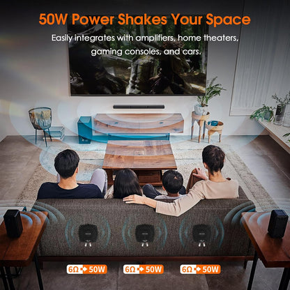 Douk Audio BS-1 Bass Shaker: 50W High Power Buttkicker - Tactiele transducer - Subwoofer dieptepunten voor thuisbioscoop, auto audio en gaming stoel vibratie onderdompeling (1 paar)