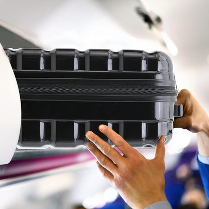 Flight Knight 55x35x25cm Lichtgewicht ABS met 4 koffers, koffer Handbagage Handbagage Goedgekeurd ryanair, easyjet, KLM