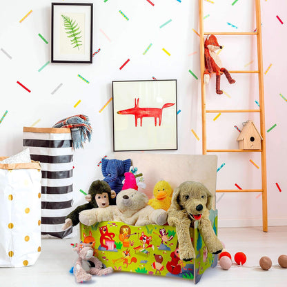 Dida - Concert in het Bos, Houten Speelgoedkist, Grote Houten Opbergkist en Speelbank voor Kinderkamers, Montessori Meubilair
