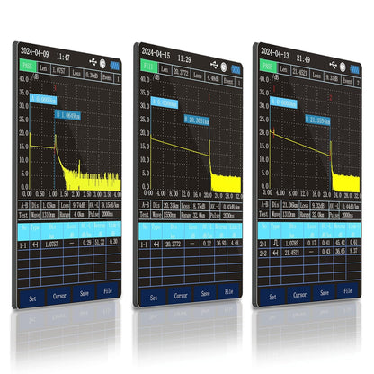 1310nm/24dB+1550nm/22dB Glasvezel OTDR met OPM+OLS+VFL+Evenementen Kaart+Verlies Test+RJ45-lijnsequencer+RJ45-kabeltracer SM Vezel Tester Compatibel met APC&UPC SC+FC+ST+LC-SS303T-2A1