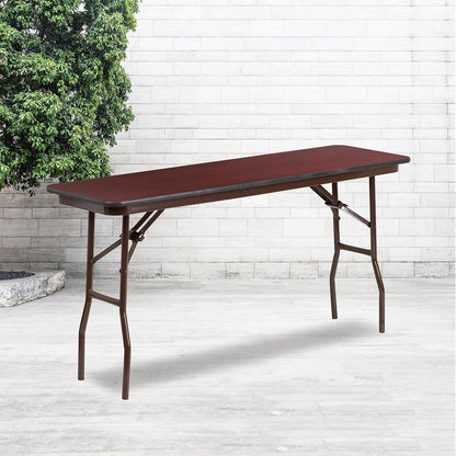 Flash Furniture 5-voet mahonie melamine laminaat vouwtafel 18 'x 60'