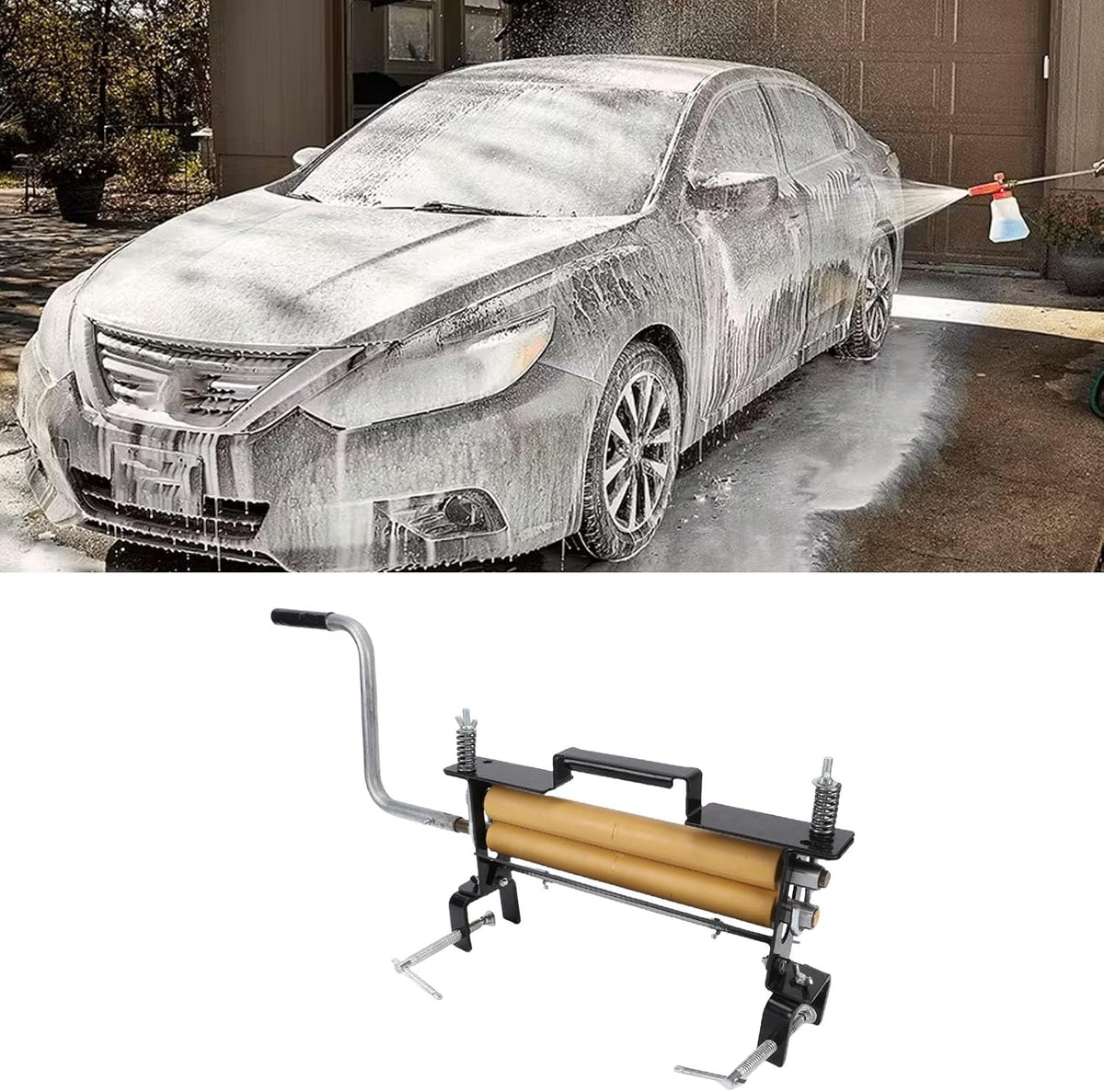 Elprico Kledingwringer, Wringer Wasmachine Handslinger, Handmatige Kledingwringer Verwijdert 95% van Het Water, Wasmachine Geschikt voor Handdoeken, Kleding, Autowasstraten, Kamperen,