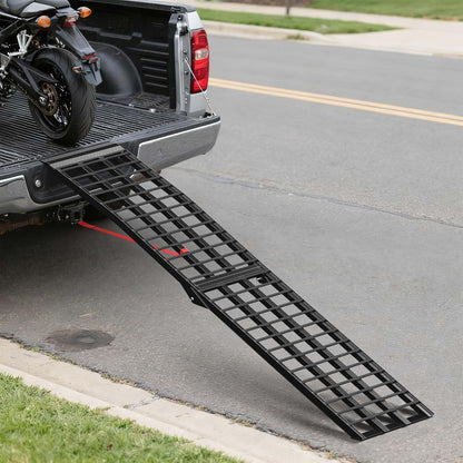 Oprijplaat aluminium opvouwbaar – 274cm 680kg – motoroprijplaat oprijsteun oprijplank