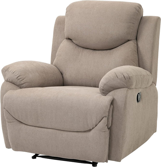 Fauteuil – Loungezetel – Relaxstoel – TV-stoel – Verstelbare Rugleuning 150° – Linnen Bekleding Beige 97x96x105,5 cm