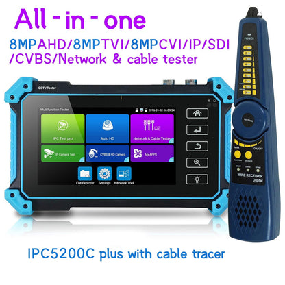 12,7 cm (5 inch) touchscreen coaxiale HD CCTV tester monitor ondersteunt 8MP AHD TVI CVI SDI & 4K IP camera & CVBS camera test, met HDMI VGA-ingang