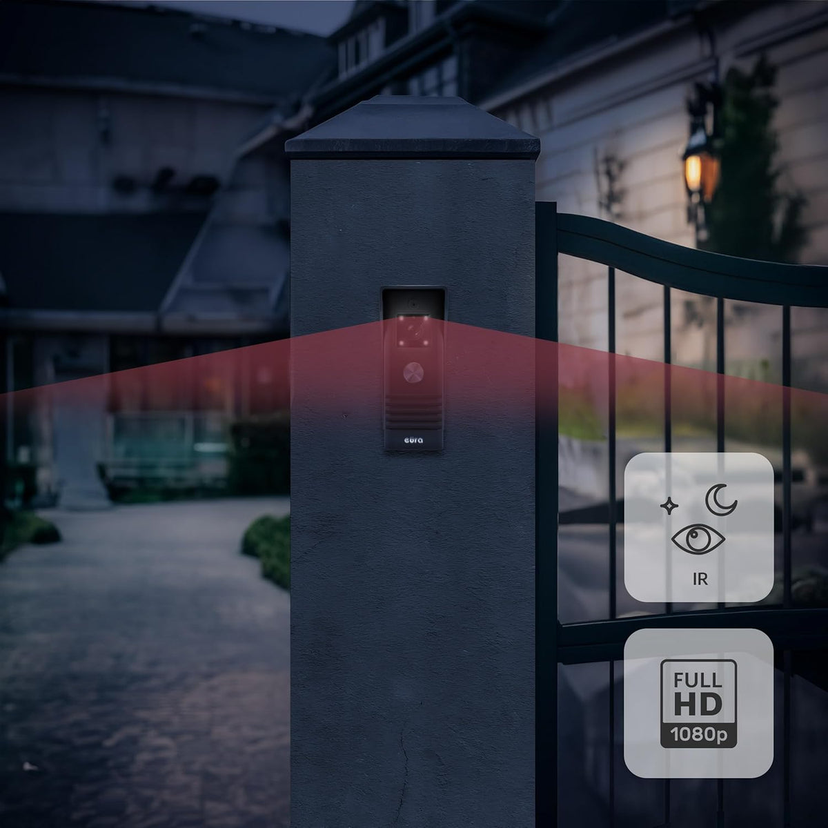 Eura VDP-45A3-TY Alpha+ TUYA WiFi Video deurintercomsysteem 4-draads 7 inch kleurenmonitor zwart