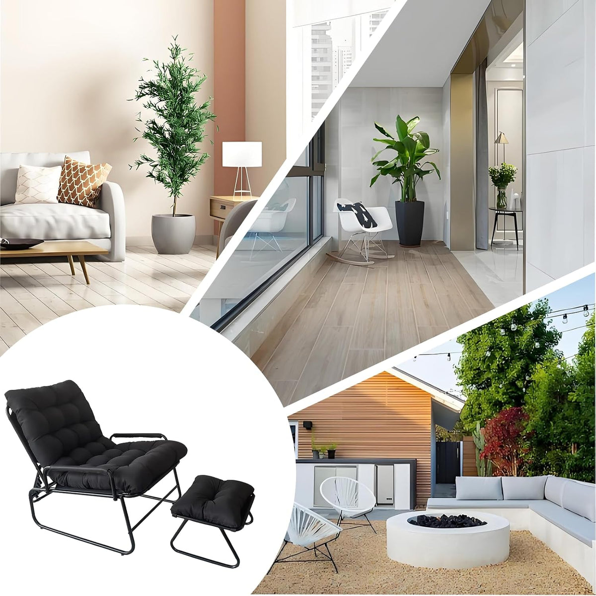 Relaxfauteuil – Relaxstoel – Tv-fauteuil – Verstelbare Zetel – Leunstoel Met Voetenbank – Verstelbare Rugleuning – Stevig Metalen Frame – Ruime Afmetingen 83x74x130 cm