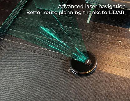 Venga! Robotstofzuiger met Dweil, Lasernavigatie, met Werkt, Zwart, VG RVC 3002 BK